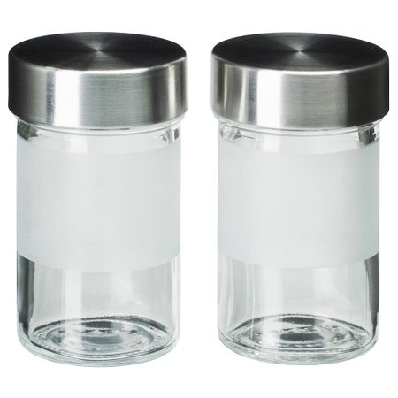 Банка для специй ДРОППАР, матовое стекло, нержавеющ сталь (9 сл)