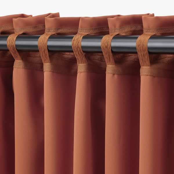 Гардины, блокирующие свет, 2 шт., красно-коричневый 145x300 см IKEA MAJGULL МАЙГУЛЛ 505.178.97 - фото 4