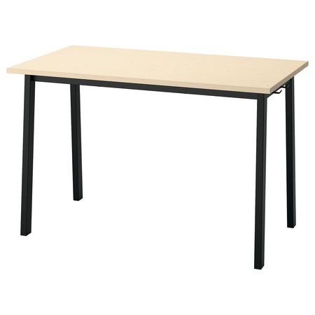 MITTZON Конференц-стол - березовый шпон/чёрный 120x68x75 см