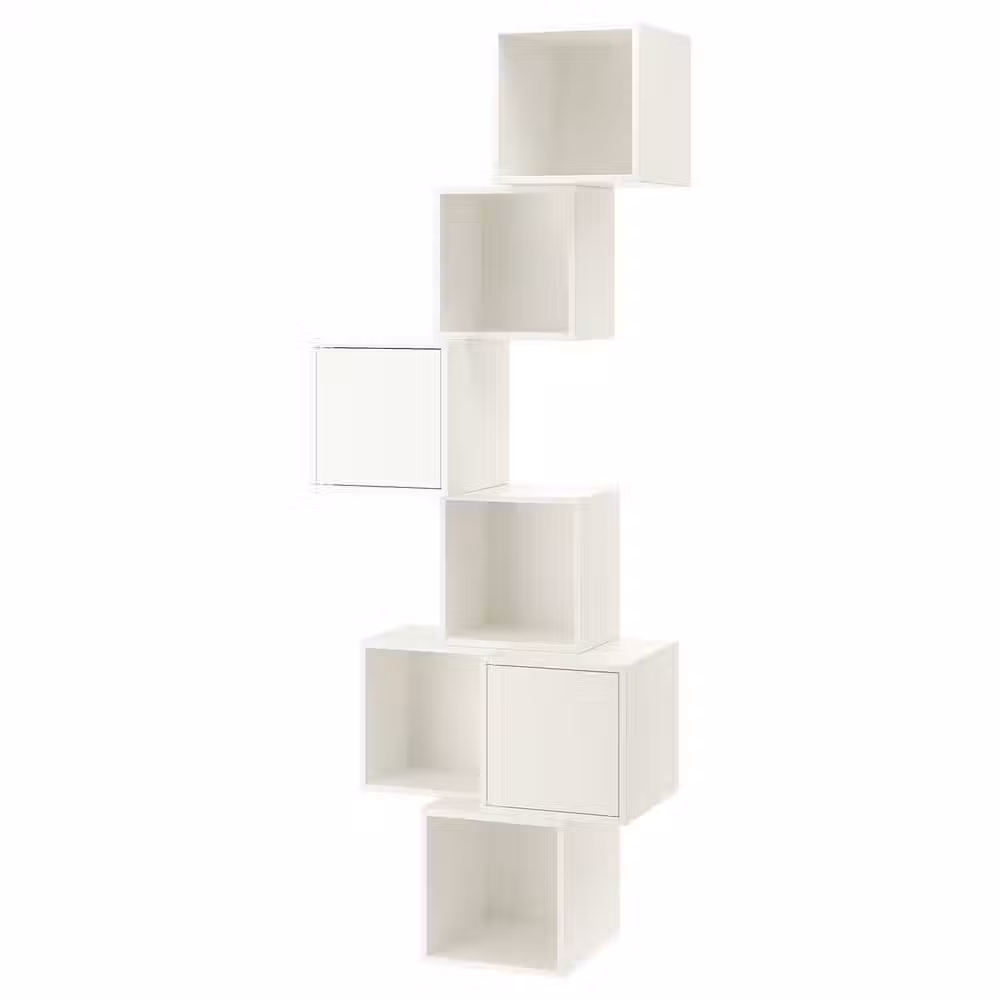 EKET Комбинация настенных шкафов - белый 80x35x210 см - фото 1