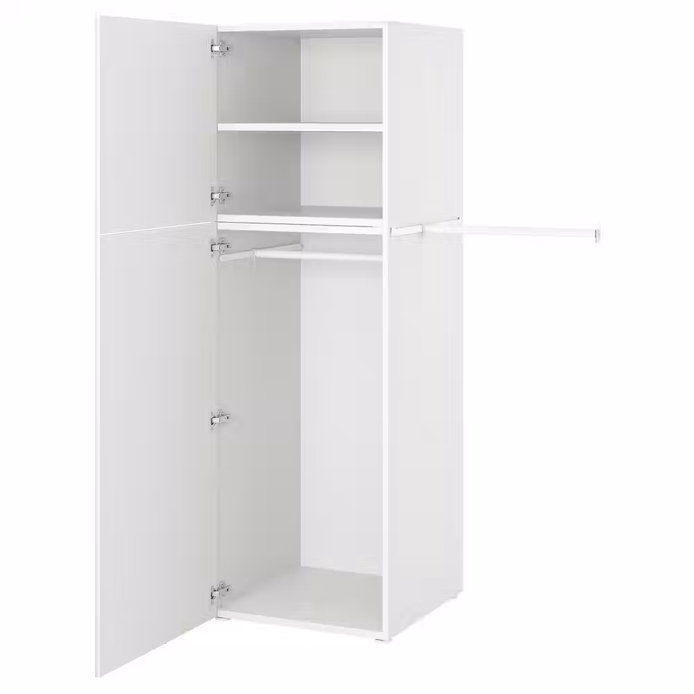PLATSA Гардероб 2-дверный - белый/Fonnes белый 90-107x57x181 см - фото 1