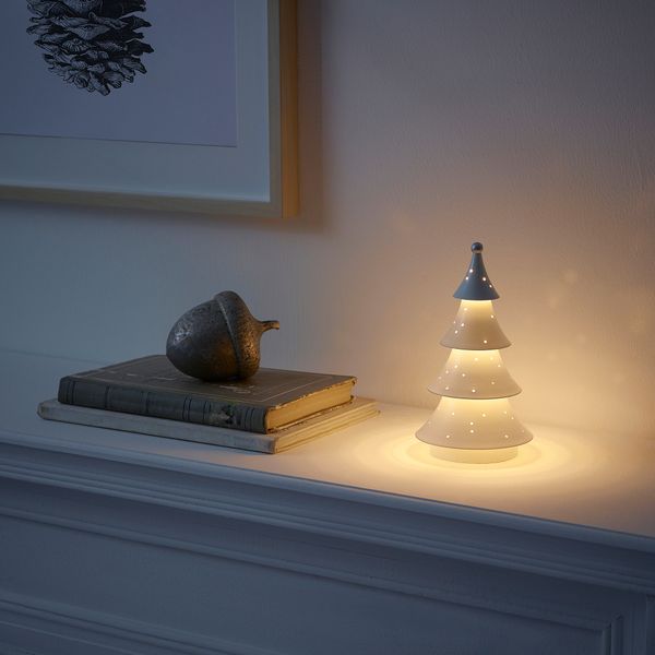 Светодиодная настольная лампа, 18 см, дерево металлический, с батарейным питанием IKEA STRÅLA СТРОЛА 305.627.44 - схема-чертеж с размерами