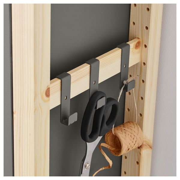 2 секции, полки/шкафы ИВАР, сосна, серый (175x30x124 см) - фото 4