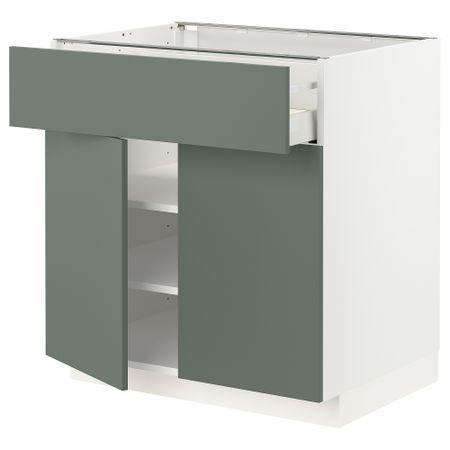 Напольный шкаф с ящиком, 2 дверцами, 80x60 cm IKEA METOD МЕТОД, MAXIMERA МАКСИМЕРА 194.639.10