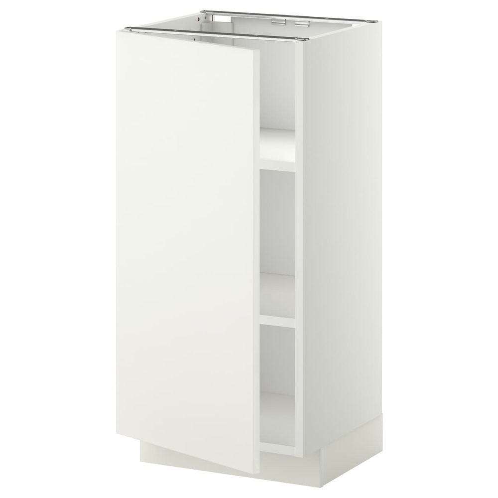 Напольный шкаф с полками, белый/Хэггеби белый 40x37 см IKEA METOD МЕТОД 792.262.23 - схема-чертеж с размерами