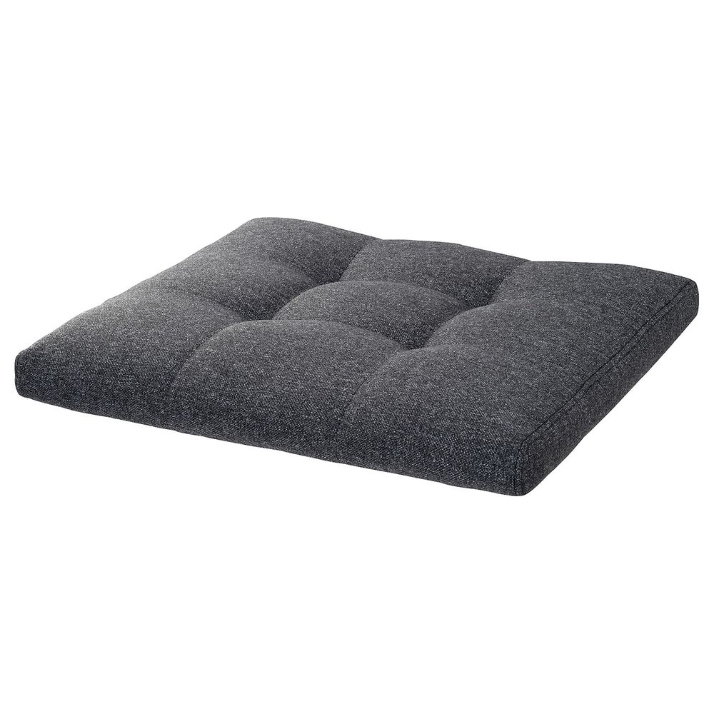 Подушка-сиденье на табурет для ног, Гуннаред темно-серый IKEA POÄNG ПОЭНГ 904.934.70 - фото 1
