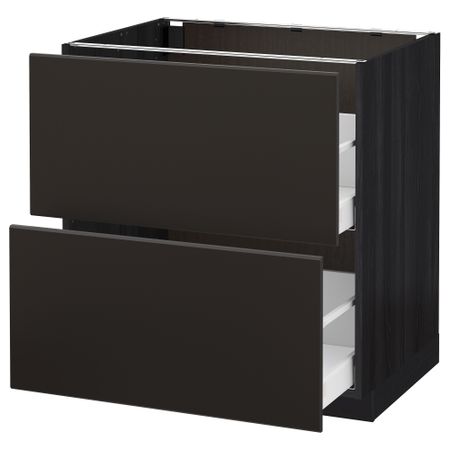 Напольный шкаф 2 форнтальных, 2 высоких ящик, 80x60 cm IKEA METOD МЕТОД, MAXIMERA МАКСИМЕРА 992.124.23