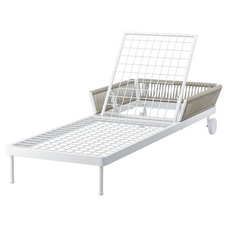 SEGERÖN Шезлонг - белый/бежевый