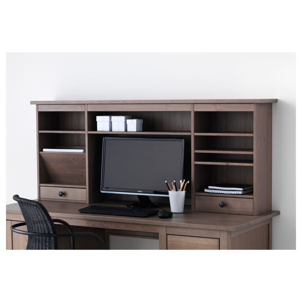 Дополнительный модуль для стола ХЕМНЭС, серо-коричневый (152x63 см) - фото 2