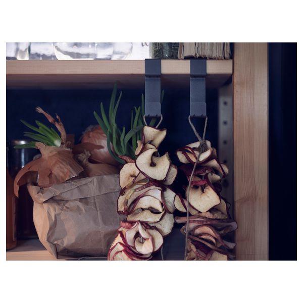 Крючок для полки ИВАР, серый - схема-чертеж с размерами