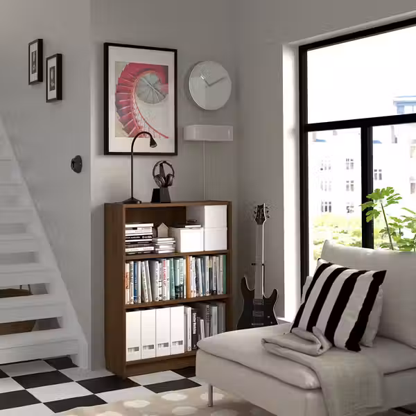 BILLY Стеллаж - коричневый под грецкий орех 80x28x106 см - фото 3