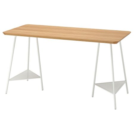 Письменный стол, бамбук, белый, 140x65 см IKEA ANFALLARE АНФАЛЛАРЕ, TILLSLAG ТИЛЛЬСЛАГ 194.177.39