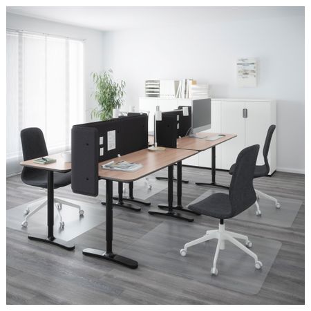 Стол, комбинация БЕКАНТ, серый, черный (280x120 см)