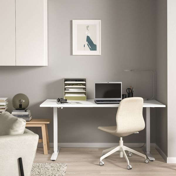 Стол/трансф, белый 160x80 см IKEA SKARSTA СКАРСТА / TROTTEN ТРОТТЕН 694.779.62 - фото 4