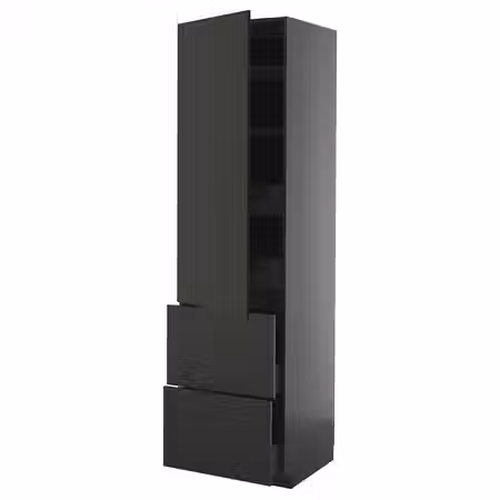 METOD / KNIVSHULT Высокий шкаф+полки/4ящ/двр/2фасада