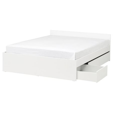 VIHALS Каркас кровати с 2 ящиками - белый 160x200 см