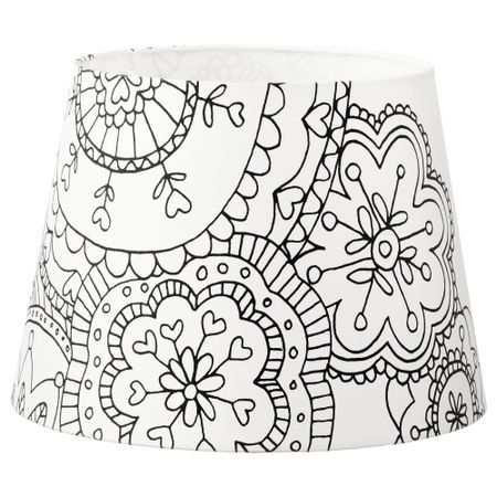 Абажур ЭТТЕНДАЛЬ, черный/белый (33 см)