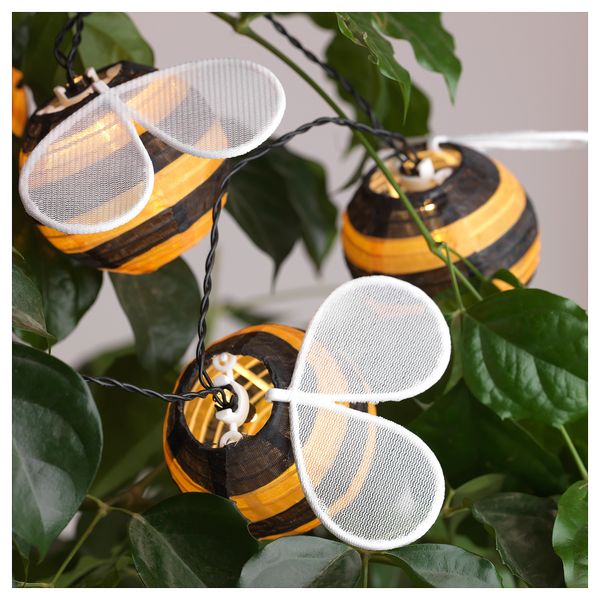 Гирлянда, 12 светодиодов СОЛВИДЕН, с батарейным питанием, для сада шмель - фото 3