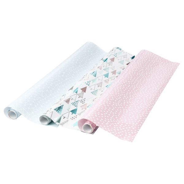 Рулон оберточной бумаги ВИНТЕР 2015, розовый, синий белый (3x0.7 м) - схема-чертеж с размерами