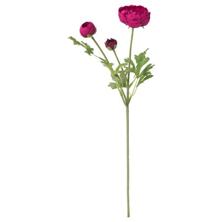 Цветок искусственный СМИККА, лютик, темно-розовый (52 см)