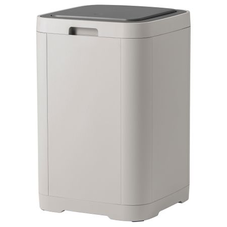 Контейнер с крышкой для мусора ГИГАНТИСК, светло-серый (60 л)