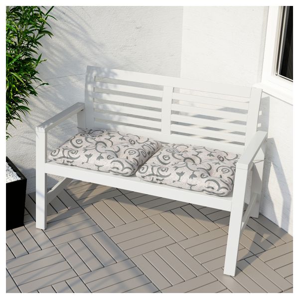 Садовая скамья со спинкой ЭПЛАРО, белый - схема-чертеж с размерами