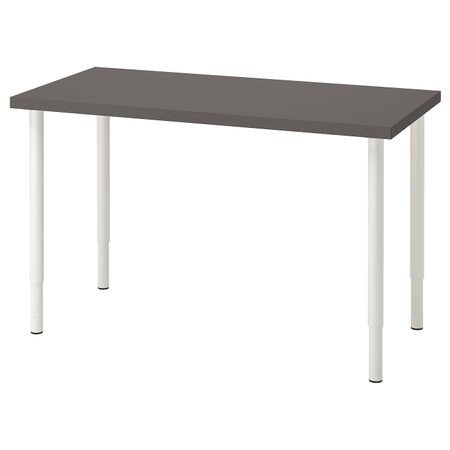 Письменный стол, темно-серый/белый 120x60 см IKEA LAGKAPTEN ЛАГКАПТЕН / OLOV ОЛОВ 994.164.77