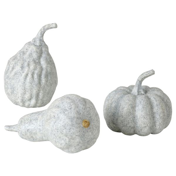 Декоративная тыква, 3 шт., серый IKEA HÖSTKVÄLL ХЁСТКВЭЛЛ 804.975.48 - фото 1