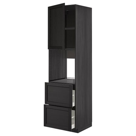 Высокий шкаф для духовки + дверцы, 2 форнтальных, 2 высоких ящик IKEA METOD МЕТОД, MAXIMERA МАКСИМЕРА 494.582.62