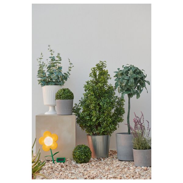 Вазон, для дома, улицы белый 19 см IKEA ЦИТРОНМЕЛИСС 104.645.08 - схема-чертеж с размерами