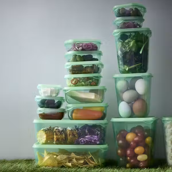 PRUTA Контейнер с крышкой, 17 шт. - зеленый - фото 2