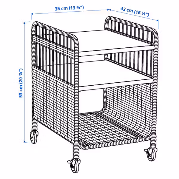 IKEA, дополнительный ракурс - схема-чертеж с размерами