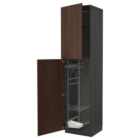 Высокий шкаф с отделением для аксессуаров для уборки IKEA METOD МЕТОД 494.548.29