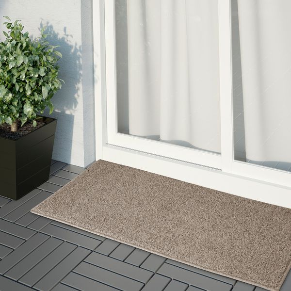 Ковер, длинный ворс, светло-бежевый 57x120 см IKEA ALLERSLEV АЛЛЕРСЛЕВ 805.086.84 - фото 1