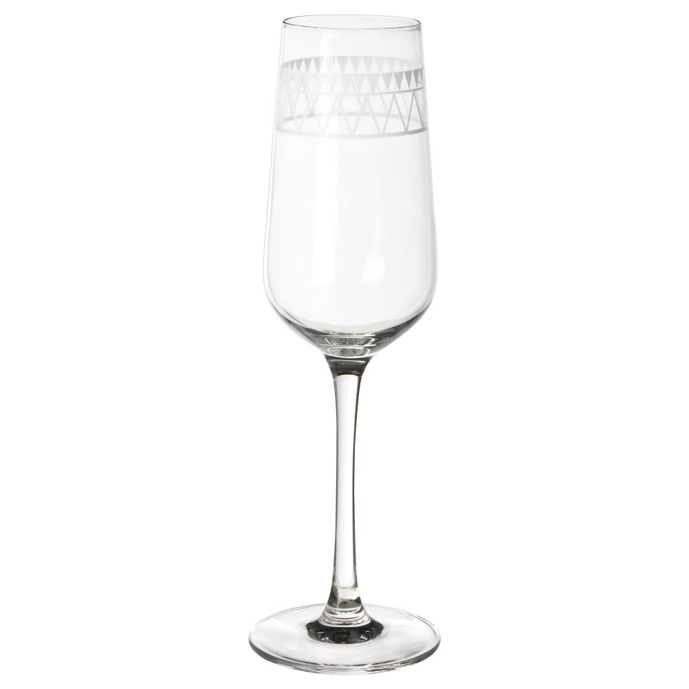 Бокал для шампанского ВИНТЕР 2017, с рисунком, светло-серый (22 сл) - фото 1