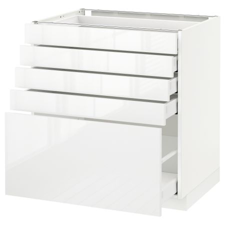 Напольный шкаф с 5 ящиками МЕТОД / МАКСИМЕРА, белый, Рингульт белый