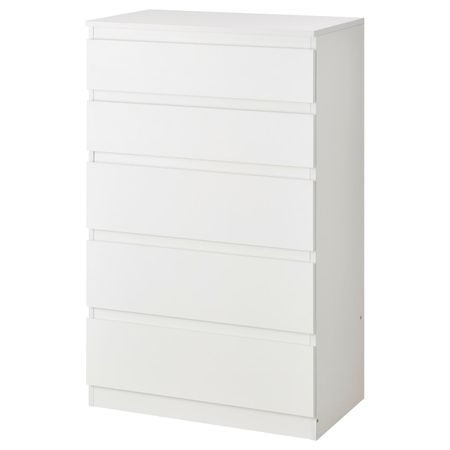 Комод с 5 ящиками, белый 70x112x40 см IKEA SKÅNEVIK СКОНЕВИК 603.277.69