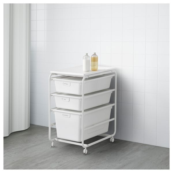 Каркас/3 коробки/верхняя полка АЛЬГОТ, белый (41x60x78 см) - фото 1