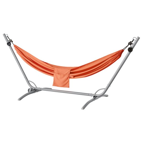 Гамак с опр, серый/бледно-оранжевый IKEA GÅRÖ ГОРЭ / RISÖ РИСЁ 392.493.92 - фото 1