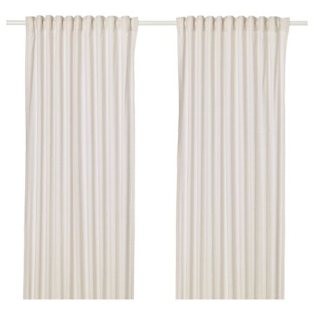 Гардины, 2 шт., бежевый, 145x300 см IKEA HANNALILLÅNGEN ЛИЛЛОНГЕН ХАННАЛИЛЛ 204.108.88