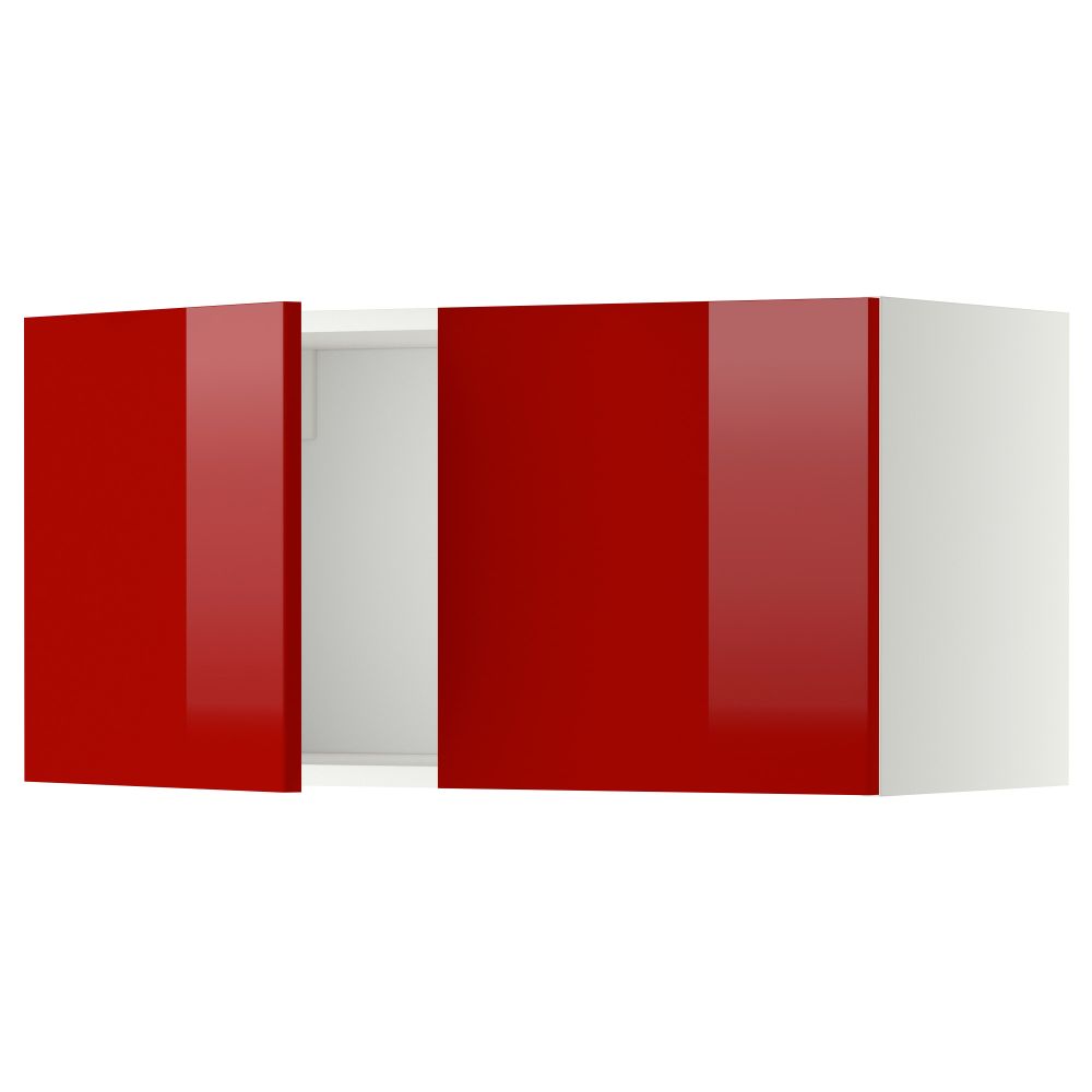Навесной шкаф с 2 дверями МЕТОД, белый, Рингульт красный (80x40 см) - схема-чертеж с размерами
