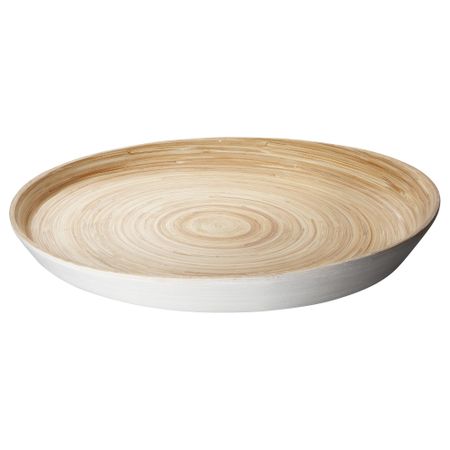 Блюдо ВИНЭГЕР, бамбук, белый (38 см)