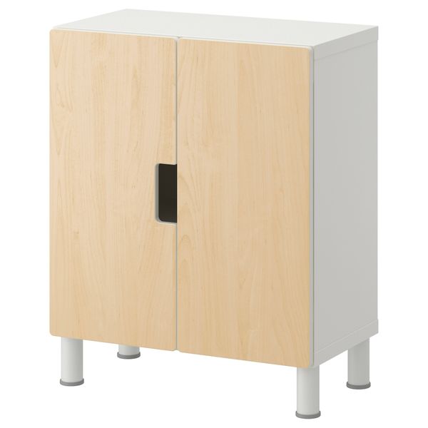 Комбинация для хранения с дверцами СТУВА, белый, береза (60x30x75 см) - фото 1