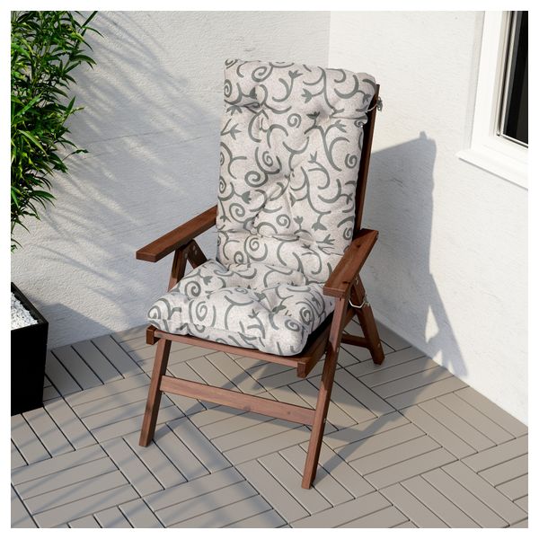 Садовое кресло, регулируемая спинка ЭПЛАРО, складной коричневый коричневая морилка коричневый - фото 8