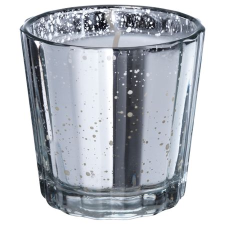 Ароматическая свеча в стакане ВИНТЕР 2016, Рождественское утро, серебристый (7.5 см)