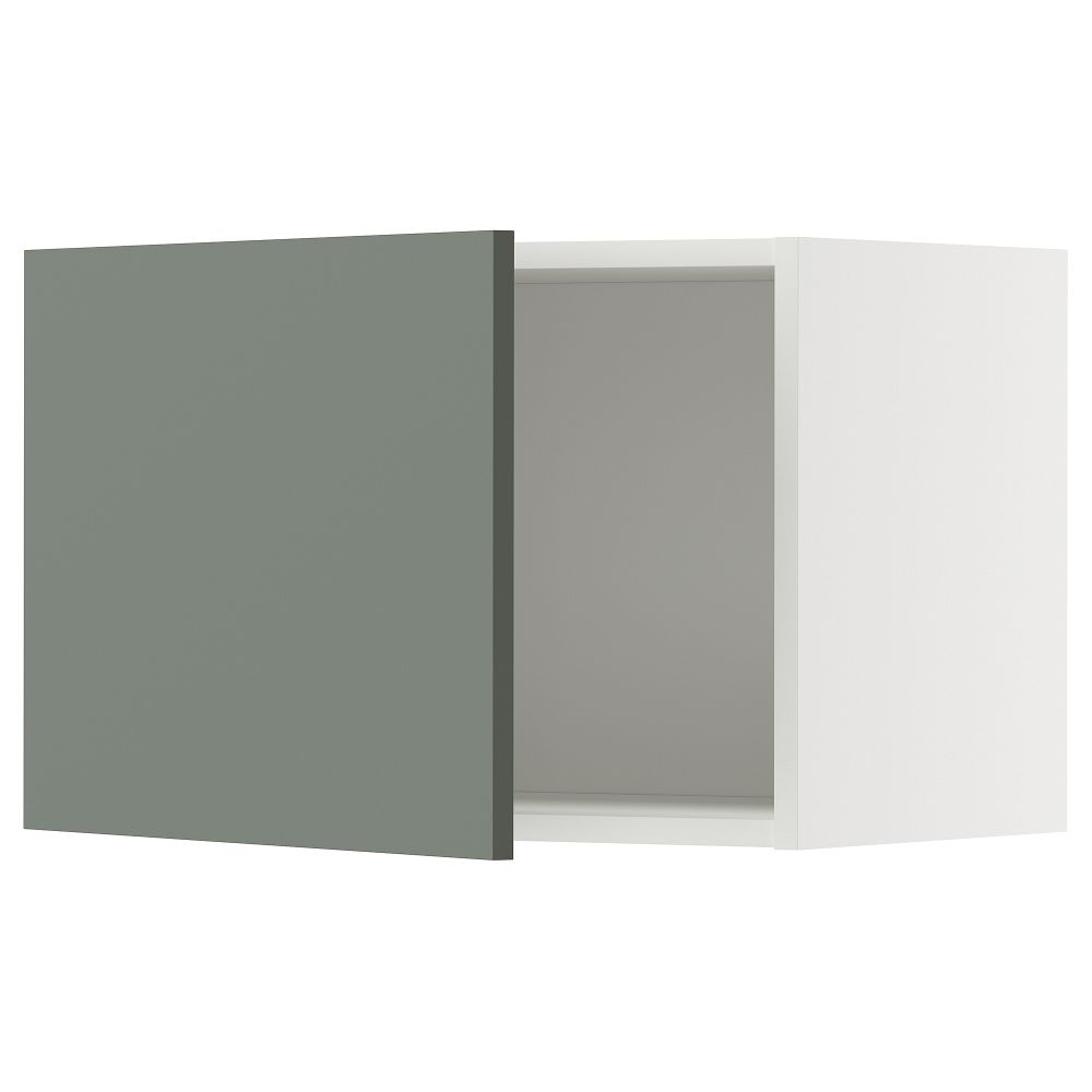 Навесной шкаф, белый, Nickebo матовый серо-зеленый, 60x40 см IKEA METOD МЕТОД 395.655.16 - фото 1