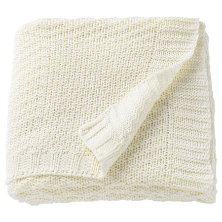 Плед, белый 130x170 см IKEA JENNYANN ЭННИАНН 303.537.74