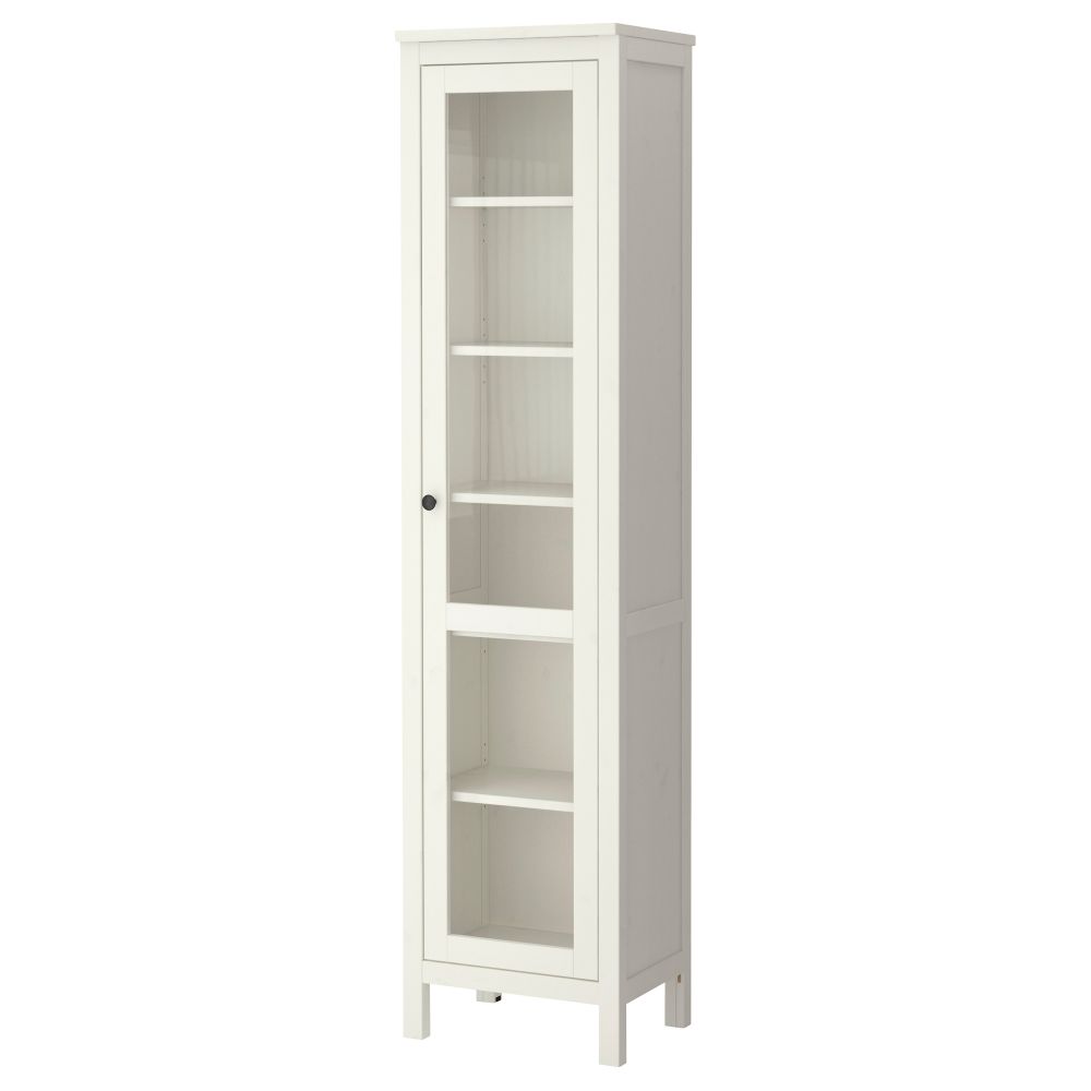 Шкаф-витрина ХЕМНЭС, белая морилка (49x197 см) - фото 1