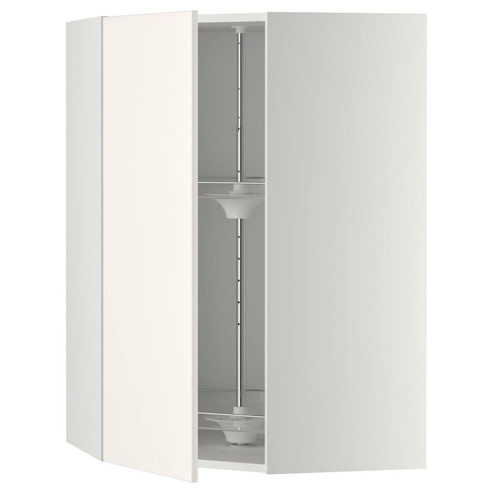 Угловой навесного шкаф с вращающейся секц, белый/Веддинге белый 68x100 см IKEA METOD МЕТОД 192.237.41 - фото 1