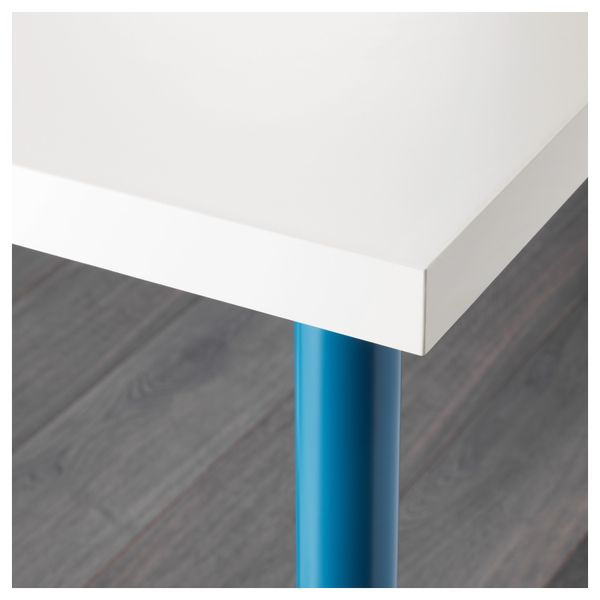 Стол ЛИННМОН / АДИЛЬС, белый, синий (100x60 см) - схема-чертеж с размерами